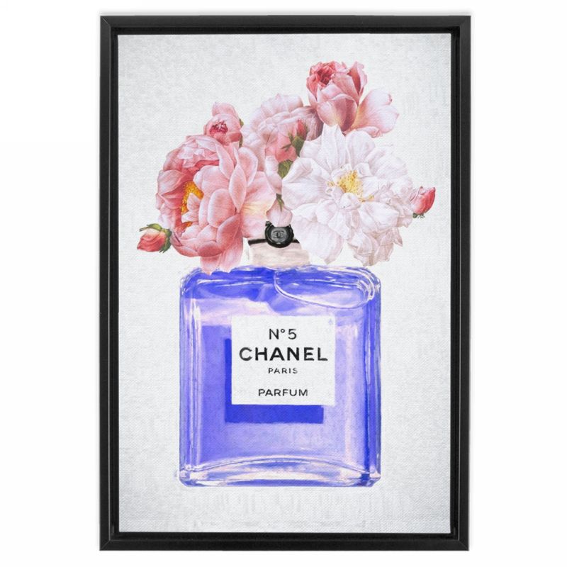 Chanel No 5 Perfume Flowers in Blue