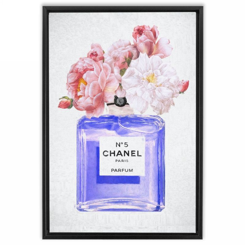 Chanel No 5 Perfume Flowers in Blue