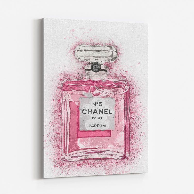 Designart 'Perfume Chanel Five Pink Strokes' French Country Circle Metal  Wall Art 11x11 - Disc of 11