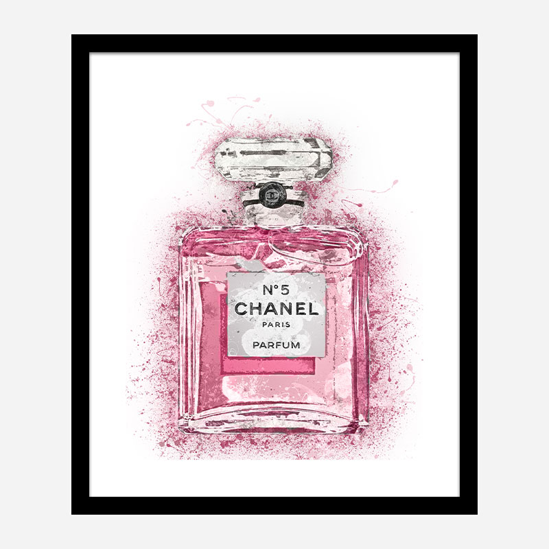 Buy Coco Chanel Pink  Fashion Canvas Wall Art Print Online Australia