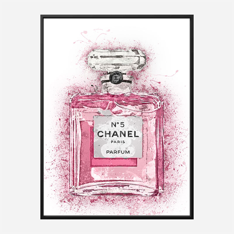 Buyartforless Chanel P!NK Urban Chic by PopArtQueen 36x24 Art Print Poster  Wall Decor Chanel Poster Perfume Perfum Classy Pop Art