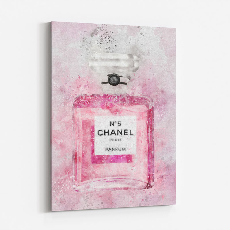 Pink Chanel No 5 Abstract Art Print