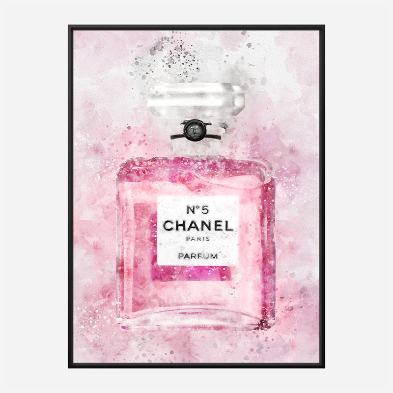 Pink Chanel Perfume Bottle Canvas Print – TemproDesign