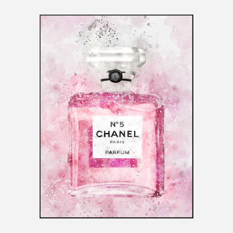 Pink Chanel No 5 Abstract Art Print