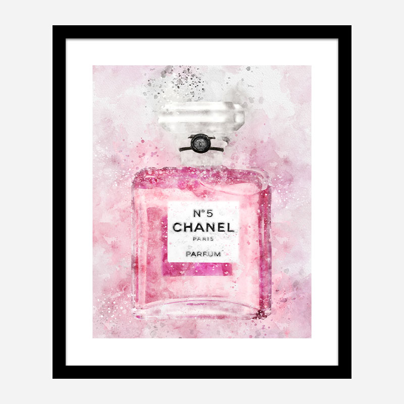 Pink Chanel No 5 Abstract Art Print