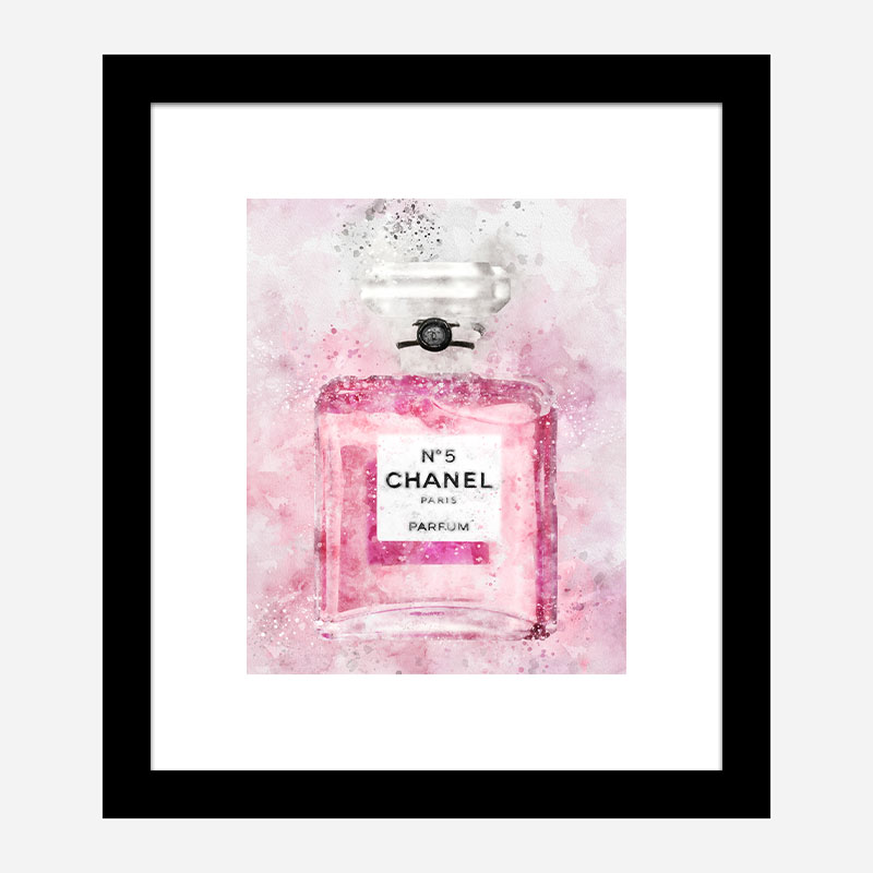 Pink Chanel No 5 Abstract Art Print