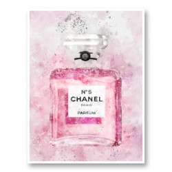 Pink Chanel No 5 Abstract Art Print