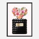 Donna Noir Perfume Heart Flowers Art Print