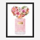 Donna Rosa Perfume Heart Flowers Art Print