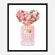 Donna Rosa Perfume Heart Flowers Art Print