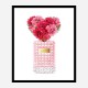 Donna Rosa Perfume Red Heart Flowers Art Print