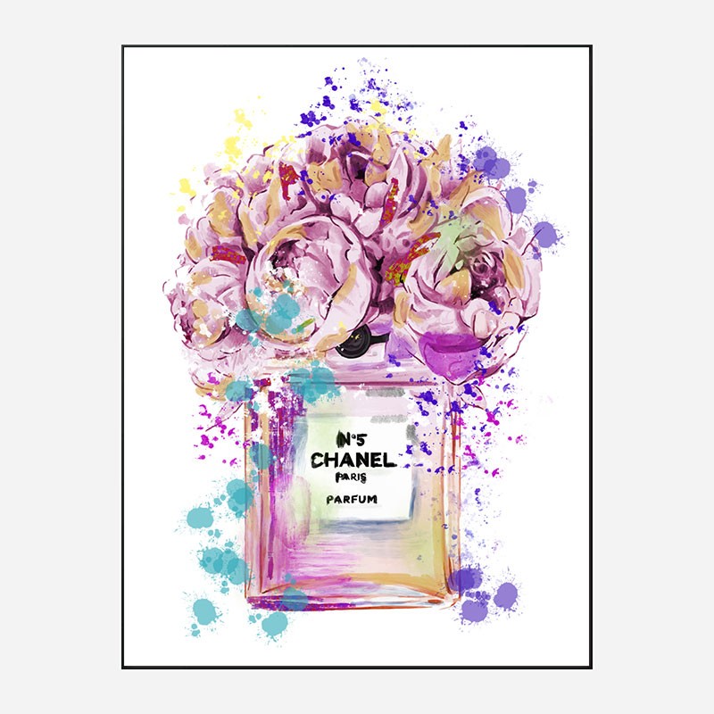 Chanel No 5 Pink Flowers Art Print Chanel No 5 Pink Flowers Art Print