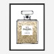 Champagne Gold in Chanel Perfume Art Print