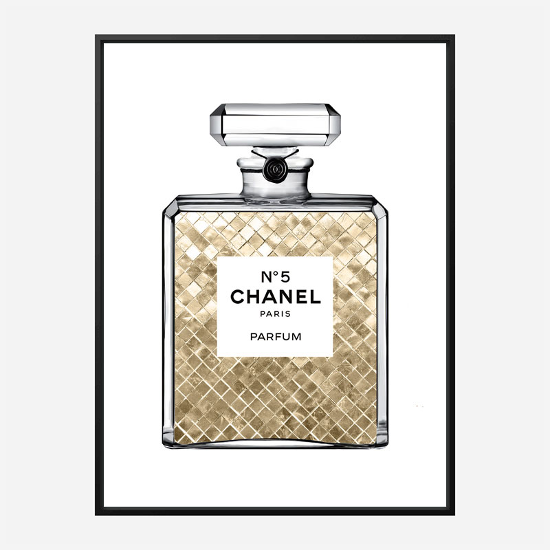 Champagne Gold in Chanel Perfume Art Print