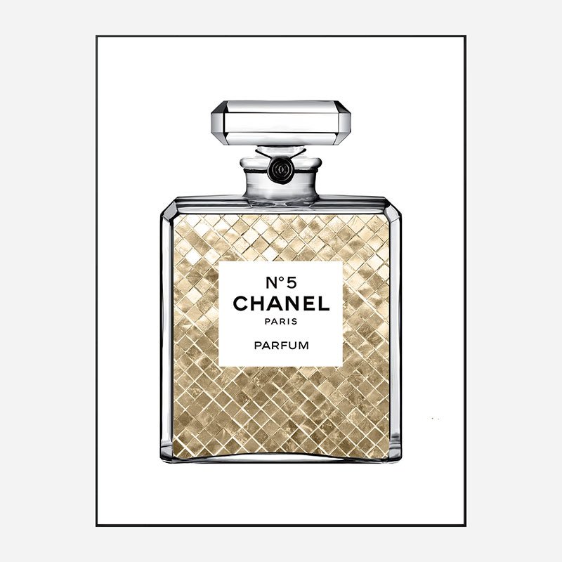 Champagne Gold in Chanel Perfume Art Print