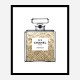 Champagne Gold in Chanel Perfume Art Print