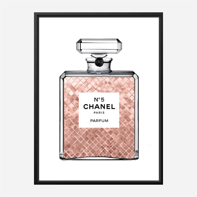 Luscious Rose Gold in Chanel Perfume Art Print