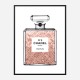 Luscious Rose Gold in Chanel Perfume Art Print