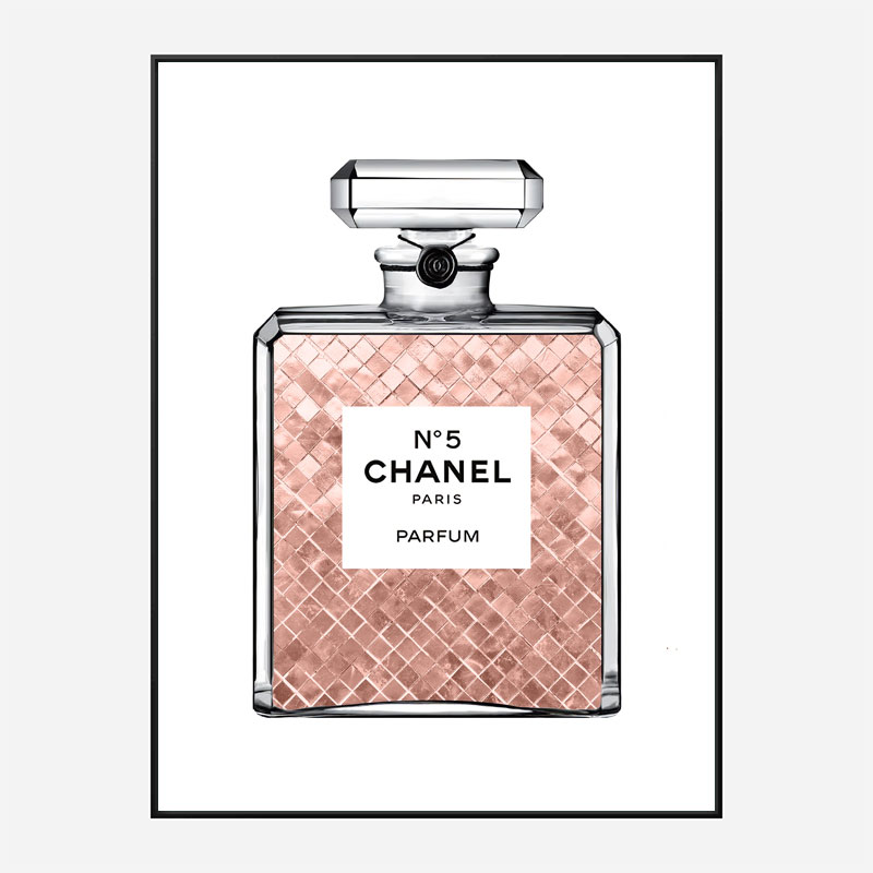 Luscious Rose Gold in Chanel Perfume Art Print