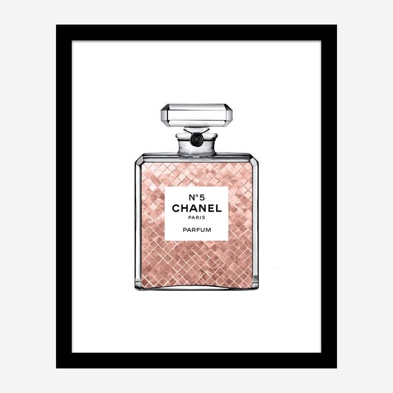 Luscious Rose Gold in Chanel Perfume Art Print