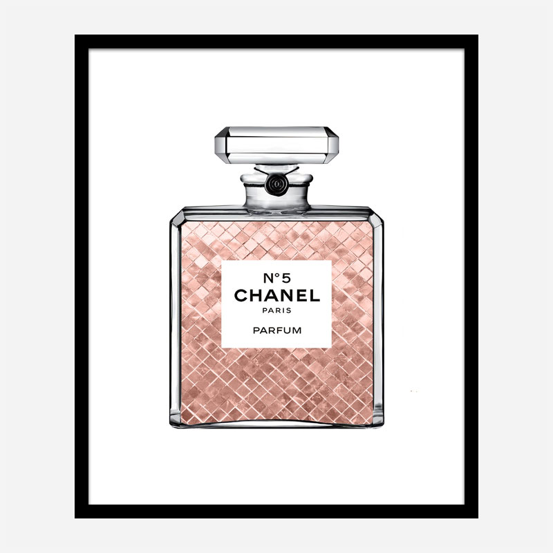 Luscious Rose Gold in Chanel Perfume Art Print