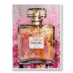 Watercolor Coco Noir Perfume Bottle Print, Coco Chanel Wall Art Print