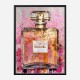 Chanel No 5 Pink & Gold Abstract Perfume Bottle