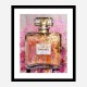 Chanel No 5 Pink & Gold Abstract Perfume Bottle