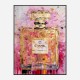 Chanel No 5 Pink & Gold Abstract 2 Perfume Bottle