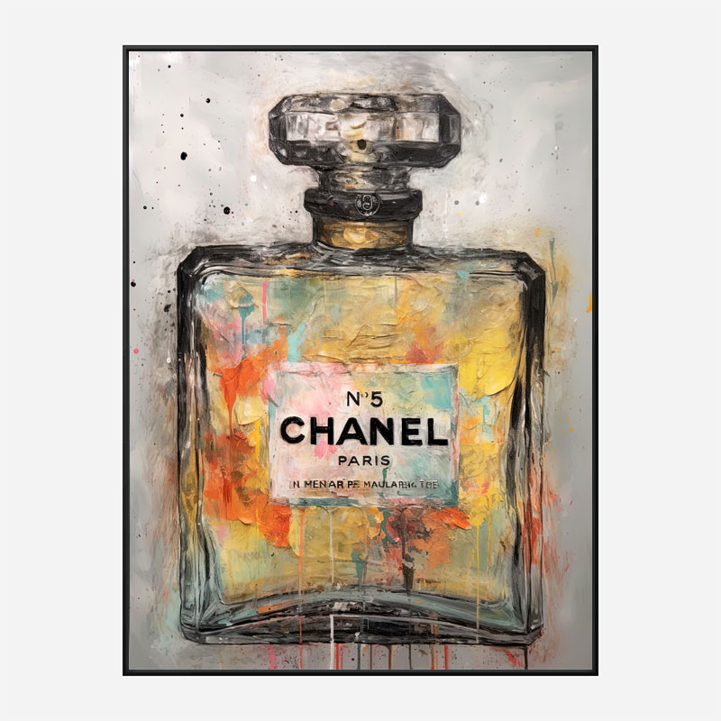 Chanel No 5 Grunge Perfume Bottle Art Print