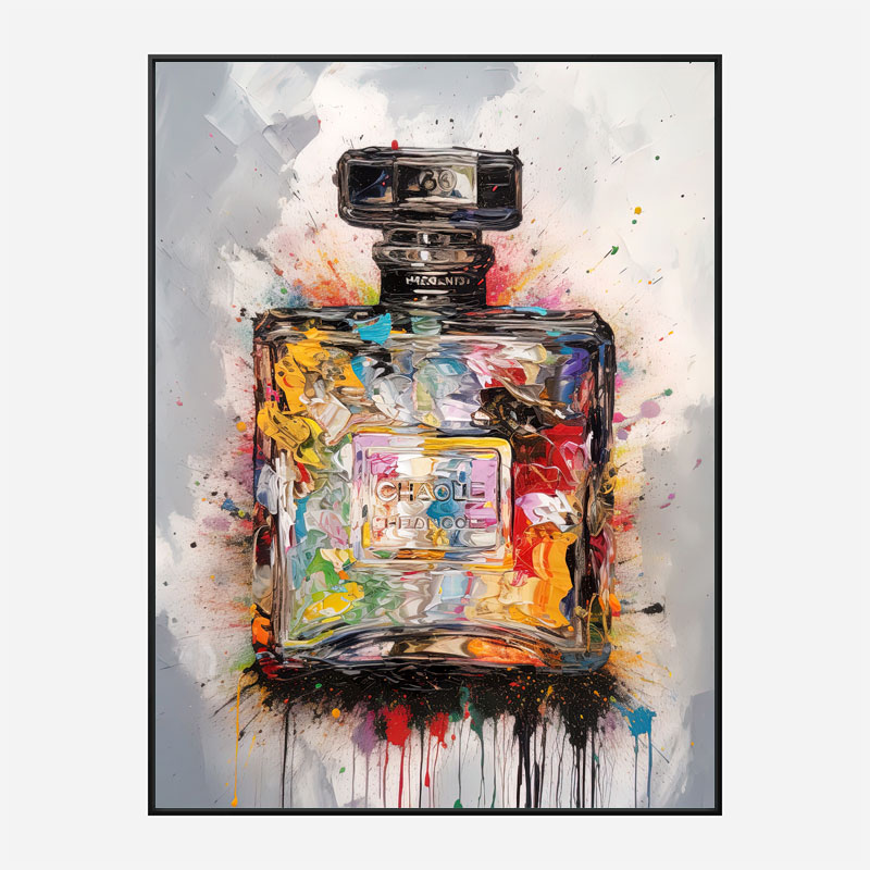 Chanel No 5 Grunge Perfume Bottle Art Print