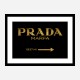 Prada Marfa Black Sign Wall Art