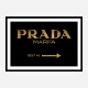 Prada Marfa Black Sign Wall Art