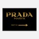 Prada Marfa Black Sign Wall Art