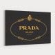 Prada Logo Black and Gold Wall Art