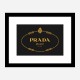 Prada Logo Black and Gold Wall Art