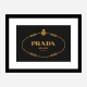 Prada Logo Black and Gold Wall Art