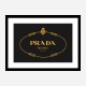 Prada Logo Black and Gold Wall Art