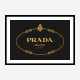 Prada Logo Black and Gold Wall Art