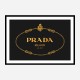 Prada Logo Black and Gold Wall Art