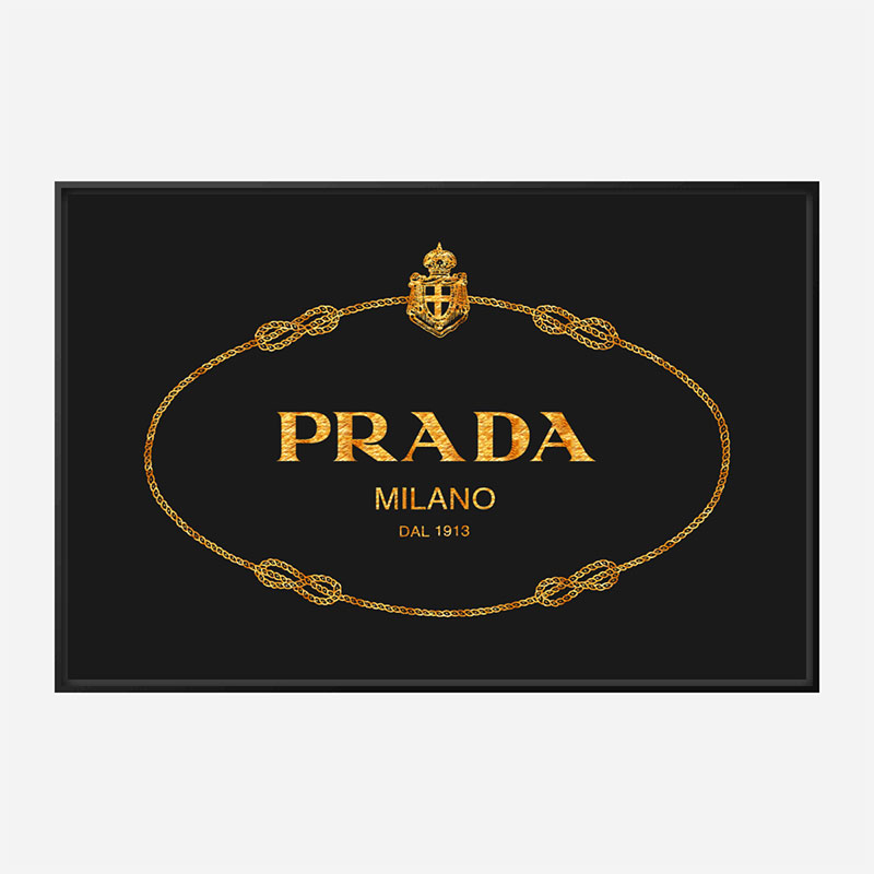 prada black logo