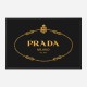 Prada Logo Black and Gold Wall Art