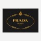 Prada Logo Black and Gold Wall Art