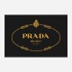 Prada Logo Black and Gold Wall Art