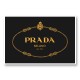 Prada Logo Black and Gold Wall Art