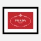 Prada Logo Red and White Wall Art