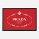 Prada Logo Red and White Wall Art