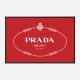 Prada Logo Red and White Wall Art