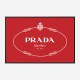 Prada Logo Red and White Wall Art