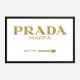 Prada Marfa Gold Sign Wall Art